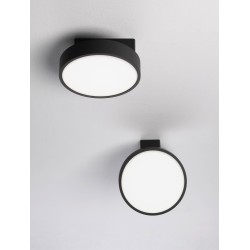 Sandy Black Aluminium & Acrylic LED 20W AC220-240V IP20 Philips TUV driver 1657Lm Beam: 120o CRI>80 D: 20 H:9.5 cm 2700-6000K CCT