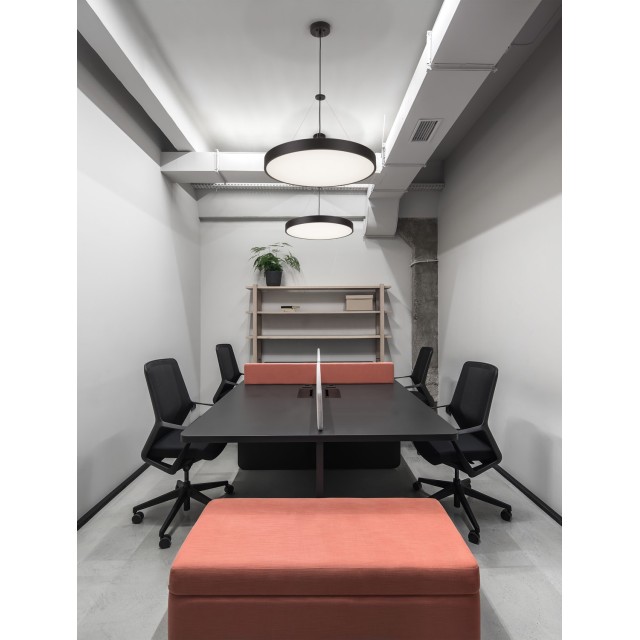 Sandy Black Aluminium & Acrylic LED 24W AC220-240V IP20 2341Lm CRI>80 Beam Angle: 120o D: 40 H1:5.5 H2:120 cm 2700-6000K CCT