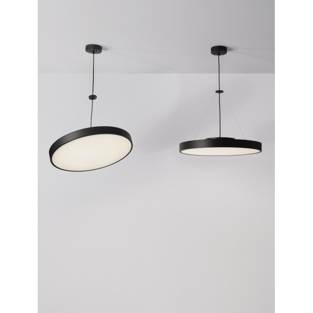 Sandy Black Aluminium & Acrylic LED 24W AC220-240V IP20 2341Lm CRI>80 Beam Angle: 120o D: 40 H1:5.5 H2:120 cm 2700-6000K CCT