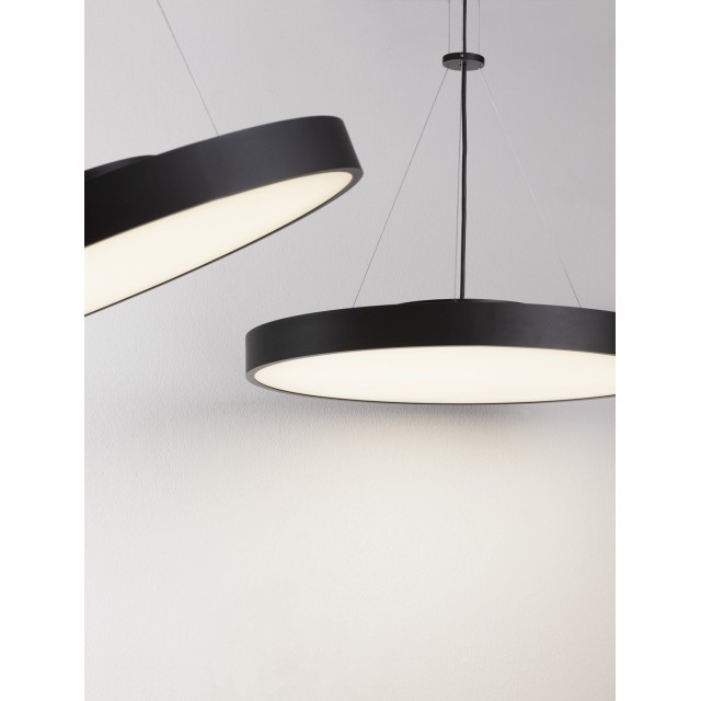 Sandy Black Aluminium & Acrylic LED 24W AC220-240V IP20 2341Lm CRI>80 Beam Angle: 120o D: 40 H1:5.5 H2:120 cm 2700-6000K CCT