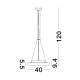 Sandy Black Aluminium & Acrylic LED 24W AC220-240V IP20 2341Lm CRI>80 Beam Angle: 120o D: 40 H1:5.5 H2:120 cm 2700-6000K CCT