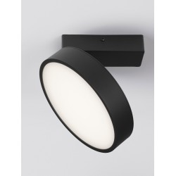 Sandy Black Aluminium & Acrylic LED 20W AC220-240V IP20 Philips TUV driver 1657Lm Beam: 120o CRI>80 D: 20 H:9.5 cm 3000K Dimmable