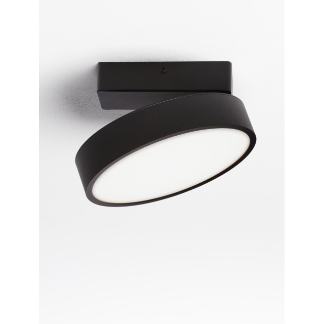 Sandy Black Aluminium & Acrylic LED 20W AC220-240V IP20 Philips TUV driver 1657Lm Beam: 120o CRI>80 D: 20 H:9.5 cm 3000K Dimmable