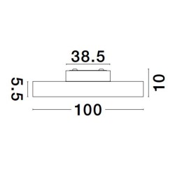 Sandy Black Aluminium & Acrylic LED 120W AC220-240V IP20 Eaglerise TUV TRIAC Dimmable driver 10744Lm Beam: 120o CRI>80 D: 100 H: 10 cm 3000K Dimmable