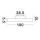 Sandy Black Aluminium & Acrylic LED 120W AC220-240V IP20 Eaglerise TUV TRIAC Dimmable driver 10744Lm Beam: 120o CRI>80 D: 100 H: 10 cm 3000K Dimmable