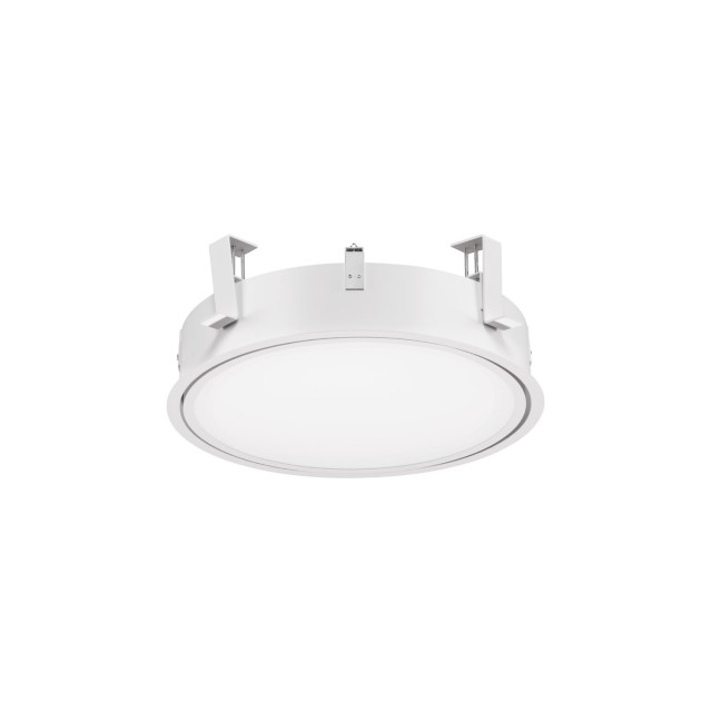 Sandy White Aluminium & Acrylic LED 24W AC220-240V IP20 Eaglerise TUV driver 2341Lm Beam: 120o CRI>80 D: 40 H:12.5 cm Cut Out: 42 cm 3000K Dimmable