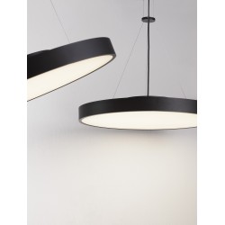 Sandy Black Aluminium & Acrylic LED 24W AC220-240V IP20 2341Lm CRI>80 Beam Angle: 120o D: 40 H1:5.5 H2:120 cm 3000K Dimmable