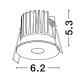 Black Aluminium 8 Watt 220-240 Volt 700mA 340Lm D: 6.2 H: 5.3 Cut out: 5cm 3000K IP20 Driver Eaglerise Included