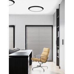 Sandy Black Aluminium & Acrylic LED 40W AC220-240V IP20 Eaglerise TUV driver 4491Lm Beam: 120o CRI>80 D: 60 H:12 cm Cut Out: 67 cm 3000K Dimmable