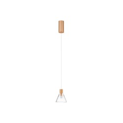 Gold Aluminium & Glass 5W AC220-240V IP20 Eaglerise TUV driver 3000K Beam: 120o CRI>90 D: 12 H:120 cm