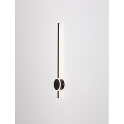Sandy Black Aluminium & Acrylic LED 22 Watt 220 Volt 1560Lm 3000K IP20 D: 13.6 W: 6.5 H: 80 cm