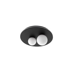 Triac Dimmable Sandy Black AluminiumOpal GlassLED 40 Watt 220 Volt1600Lm 3000K IP20D: 40 H: 17.5 cm