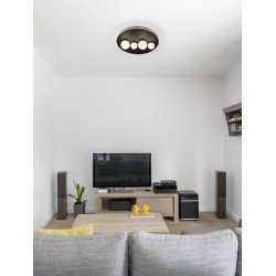 Triac Dimmable Sandy Black AluminiumOpal GlassLED 63 Watt 220 Volt2720Lm 3000K IP20D: 62.2 H: 17.5 cm