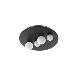 Triac Dimmable Sandy Black AluminiumOpal GlassLED 63 Watt 220 Volt2720Lm 3000K IP20D: 62.2 H: 17.5 cm