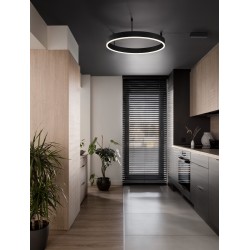 Φωτιστικό Οροφής Εσωτερικού Χώρου με LED Πλακέτα Αλουμινίου Μαύρο Ματ Φ60 Motif 9063601 Nova Luce