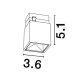 Sandy Black Aluminium 2.5W DC24V Osram W: 3.6 L: 3.6 H: 5.1 34Lm >90 3000K IP20