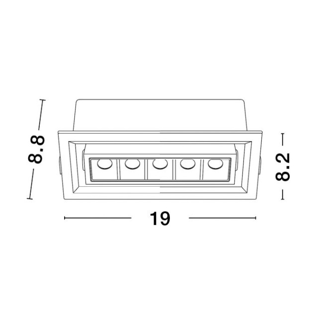 Χωνευτό Γραμμικό Φωτιστικό LED Μαύρο ματ 9070131 Nova Luce