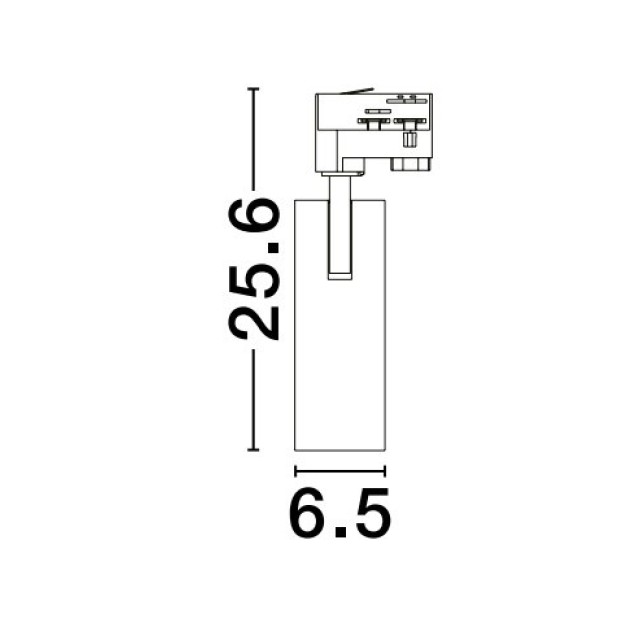 Sandy Black Aluminium 20 Watt 220-240 Volt 500mA 1371Lm Led Chip Cree D: 6.5 H: 25.6 3000K IP20 Adjustable Driver included