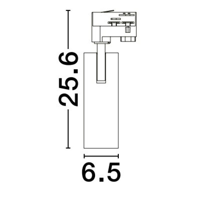 Sandy White Aluminium 20 Watt 220-240 Volt 500mA 1371Lm Led Chip Cree D: 6.5 H: 25.6 3000K IP20 Adjustable Driver included