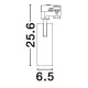 Sandy White Aluminium 20 Watt 220-240 Volt 500mA 1371Lm Led Chip Cree D: 6.5 H: 25.6 3000K IP20 Adjustable Driver included