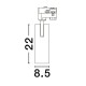 Sandy White Aluminium 30 Watt 220-240 Volt 750mA 2255Lm Led Chip Cree D: 8.5 H:22 3000K IP20 Adjustable Driver included