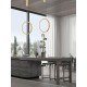 Gold Aluminium & Acrylic LED 25 Watt 230 Volt 741Lm 3000K IP20 D: 39.5 H: 150 cm 9070166