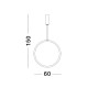 Sandy Black Aluminium & Acrylic LED 35 Watt 230 Volt 1160Lm 3000K IP20 D: 60 H: 150 cm 9070167