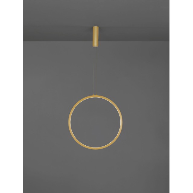 Gold Aluminium & Acrylic LED 35 Watt 230 Volt 1160Lm 3000K IP20 D: 60 H: 150 cm 9070168