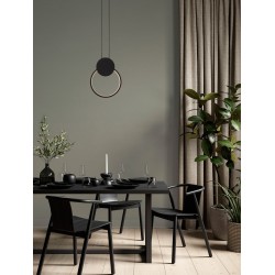 Φωτιστικό Κρεμαστό Εσωτερικού Χώρου με LED Πλακέτα Αλουμινίου Μαύρο Ματ Φ20 Wiro 9080131 Nova Luce