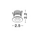Black Aluminium 1W 3V Philips D:2.5 H:2 70Lm 3000K IP44