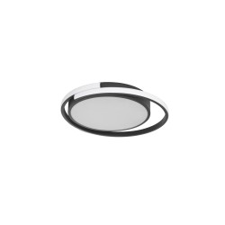 Sandy Black Aluminium & Acrylic LED 22 Watt 230 Volt 1540Lm 3000K IP20 D: 40 H: 5 cm
