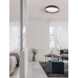 Sandy Black Outside Coffee Inside Aluminium & Acrylic LED 30 Watt 230V 1665Lm 3000K IP20 D: 45 H: 9.5 cm 9081270