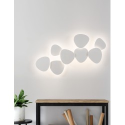 White Gypsum & Alumimium LED 12 Watt 220-240 Volt 1121Lm 3000 IP20 D: 20.5 W: 11 H: 22 cm 9084081