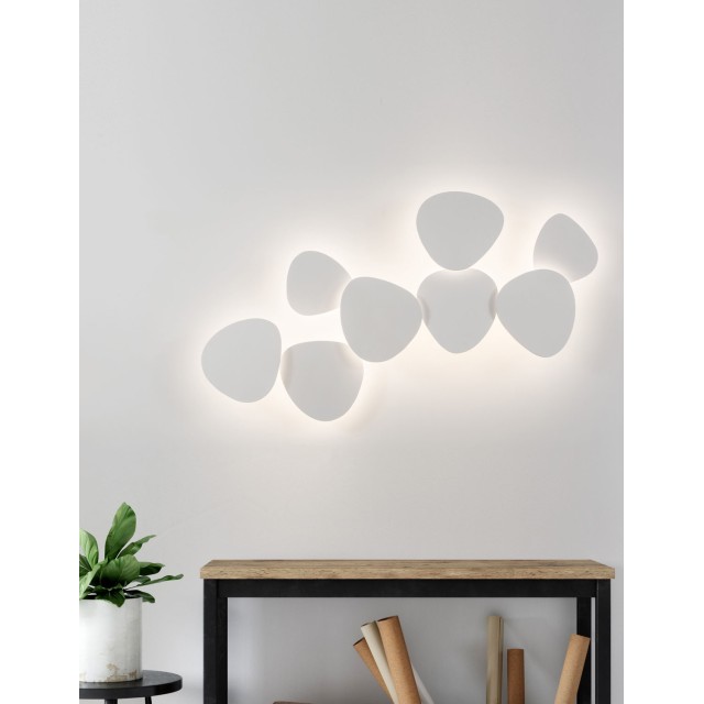 White Gypsum & Alumimium LED 12 Watt 220-240 Volt 1121Lm 3000 IP20 D: 20.5 W: 11 H: 22 cm 9084081