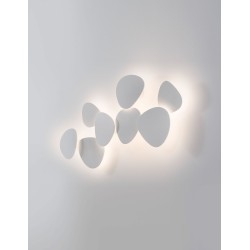 White Gypsum & Alumimium LED 12 Watt 220-240 Volt 1121Lm 3000 IP20 D: 20.5 W: 11 H: 22 cm 9084081
