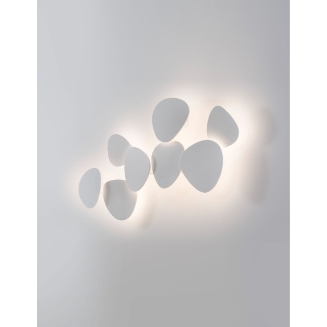 White Gypsum & Alumimium LED 12 Watt 220-240 Volt 1121Lm 3000 IP20 D: 20.5 W: 11 H: 22 cm 9084081