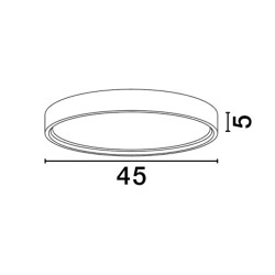 Triac Dimmable Sandy White Aluminium & Acrylic LED 30 Watt 220-240 Volt 2400Lm 3000K IP20 D: 45 H: 5 cm