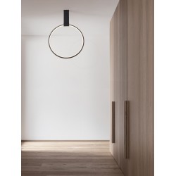 Triac Dimmable Sandy Black Aluminium& AcrylicLED 30 Watt 230 Volt1354Lm 3000K IP20D: 40 H: 60 cm Adjustable