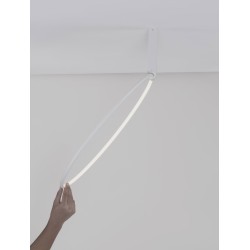 Triac Dimmable Sandy White Aluminium& AcrylicLED 35 Watt 230 Volt1559Lm 3000K IP20D: 60 H: 80 cm Adjustable