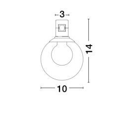 Satin Gold Alum+Glass 5W DC24V Philips D: 10 H: 14 380Lm 3000K IP20