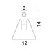 Satin Gold Alum+Glass 5W DC24V Philips D: 12 H: 14 220Lm 3000K IP20