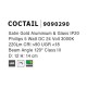 Satin Gold Alum+Glass 5W DC24V Philips D: 12 H: 14 220Lm 3000K IP20