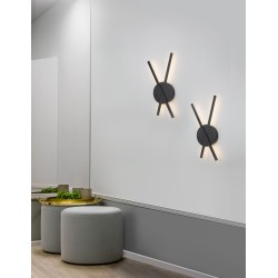 Sandy Black Aluminium & Acrylic LED 18 Watt 220 Volt 890Lm 3000 IP20 L: 53 W: 24.5 H: 5 cm 9100202