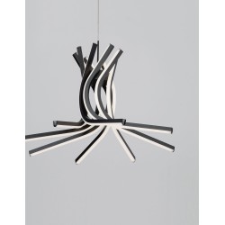 Sandy Black Aluminium & Acrylic LED 50 Watt 230 Volt 1450Lm 3000 IP20 L: 50 H: 150 cm 9100282