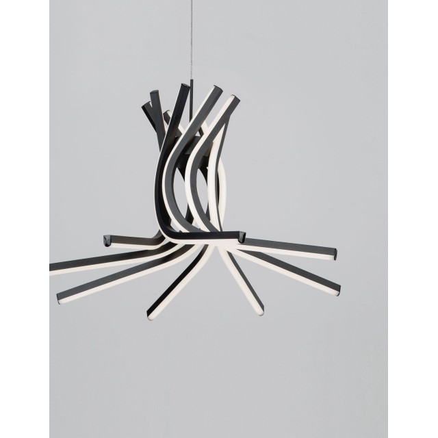 Sandy Black Aluminium & Acrylic LED 50 Watt 230 Volt 1450Lm 3000 IP20 L: 50 H: 150 cm 9100282