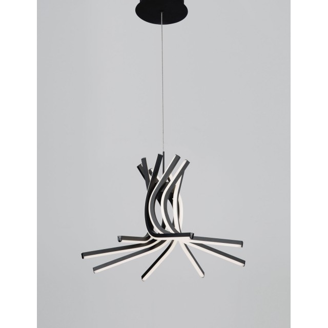 Sandy Black Aluminium & Acrylic LED 50 Watt 230 Volt 1450Lm 3000 IP20 L: 50 H: 150 cm 9100282