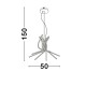 Sandy Black Aluminium & Acrylic LED 50 Watt 230 Volt 1450Lm 3000 IP20 L: 50 H: 150 cm 9100282