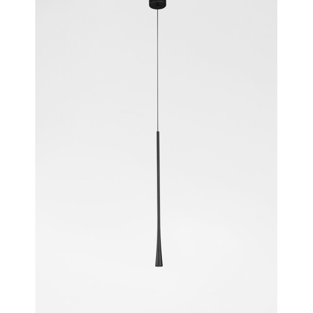 Black Aluminium & Steel Black Fabric Wire LED 7 Watt 230 Volt 213Lm 3000 IP20 D: 3 H1: 60 H2: 160 cm 9102591
