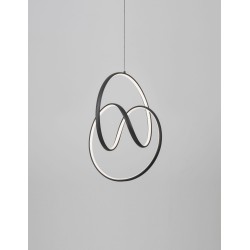 Sandy Black Aluminium & Acrylic LED 43 Watt 230 Volt 1895Lm 3000 IP20 D: 40 H1: 50 H2: 120 cm 9104311