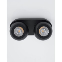 Sandy Black Aluminium LED 2x5 Watt 230 Volt 800Lm 3000 IP20 L: 25 W: 11 H: 9 cm 9105102